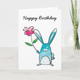 Cartão Rabbit Birthday Card