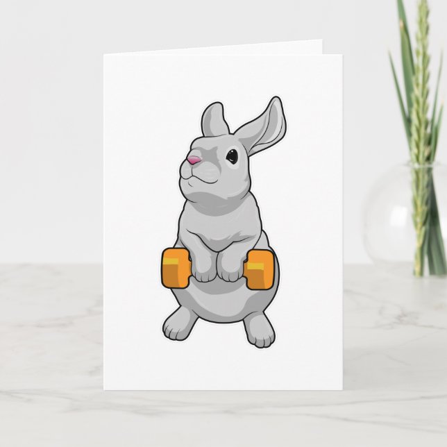 Cartão Rabbit Malhação Dumbbell (Frente)