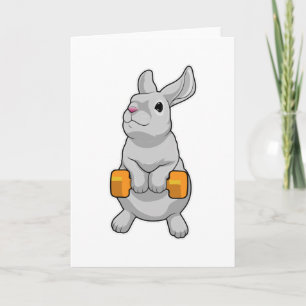 Cartão Rabbit Malhação Dumbbell