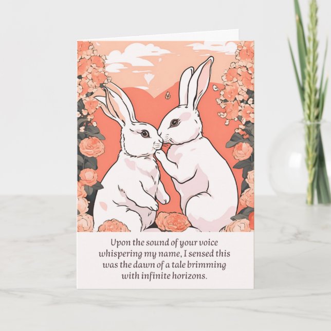 Cartão rabbit message happy birthday (Frente)