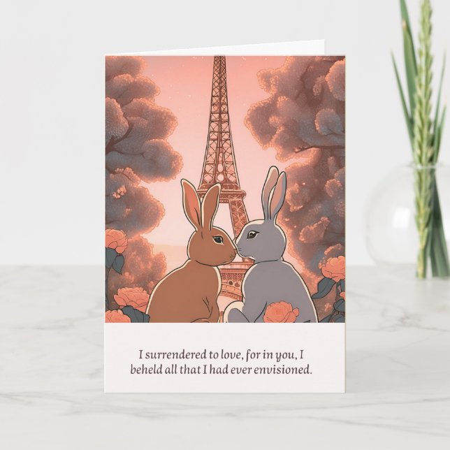 Cartão rabbit message happy birthday (Frente)