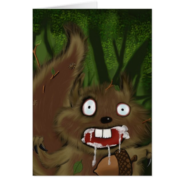 Cartão Rabid Squirrel (Frente)