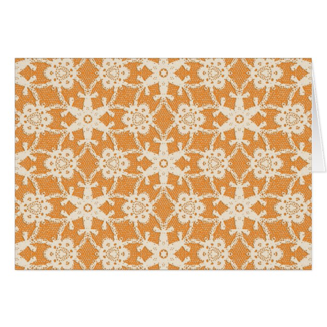 Cartão Raça antiga - laranja e creme (Frente horizontal)