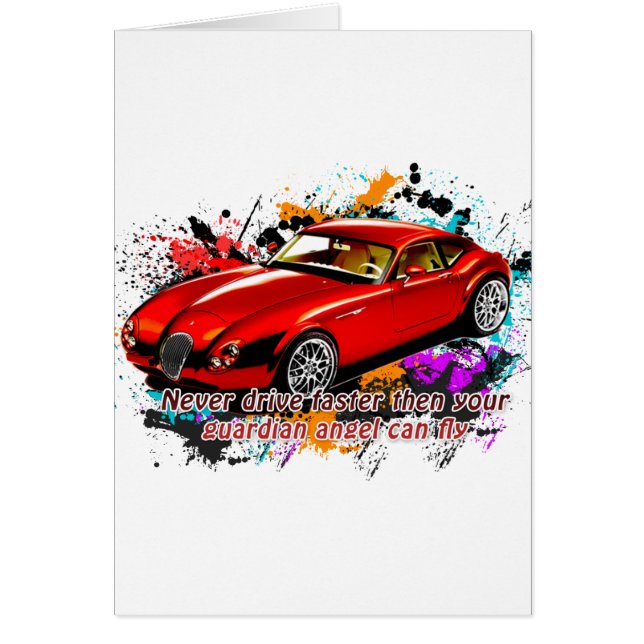 Cartão Raça de carro (Frente)