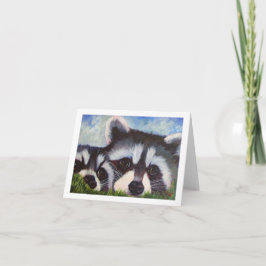 Cartão raccoon art blank notecards