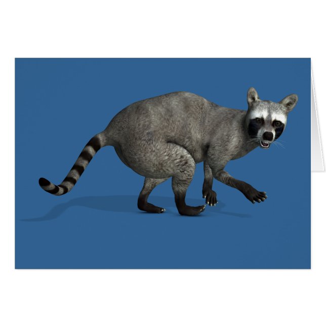 Cartão Raccoon surpreso (Frente Horizontal)
