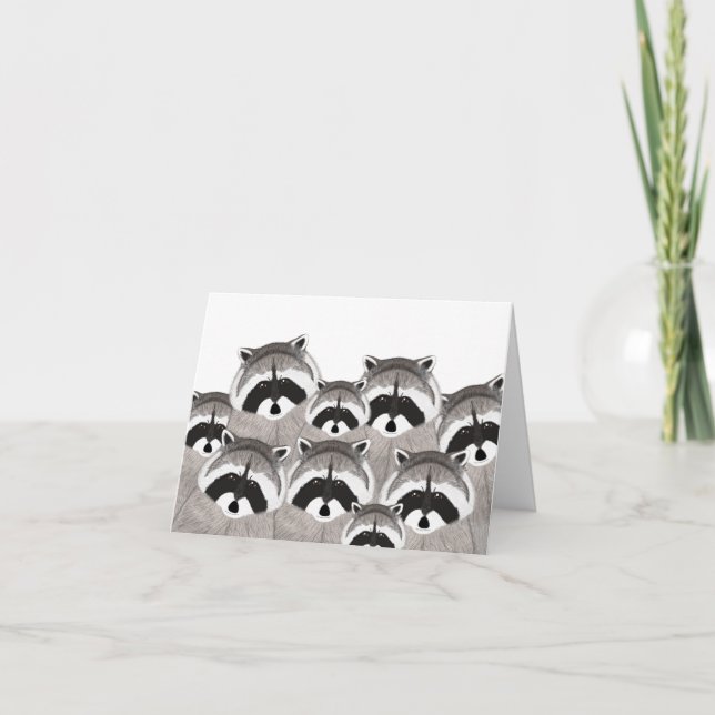 Cartão Raccoons Greeting Card (Frente)