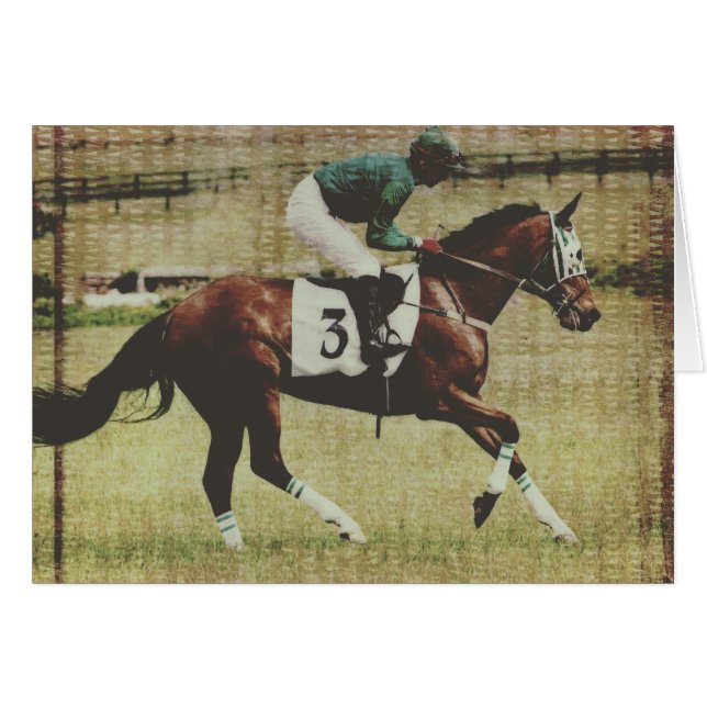 Cartão Race Horse (Frente Horizontal)
