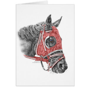 Cartão Race Horse Portrait Silks