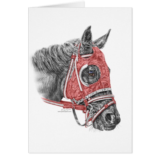 Cartão Race Horse Portrait Silks (Frente)