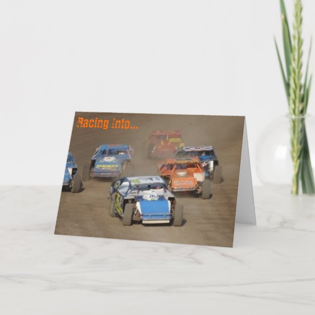 Cartão Racing Into...birthday card (Frente)