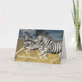 Cartão Racing Stripes - Zebra Birthday Card