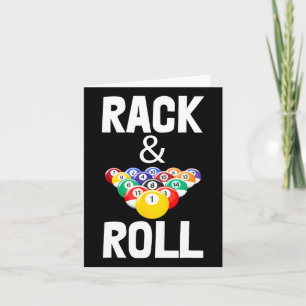 Cartão Rack & Rolar Camisetas Legal de Bola Bilhar