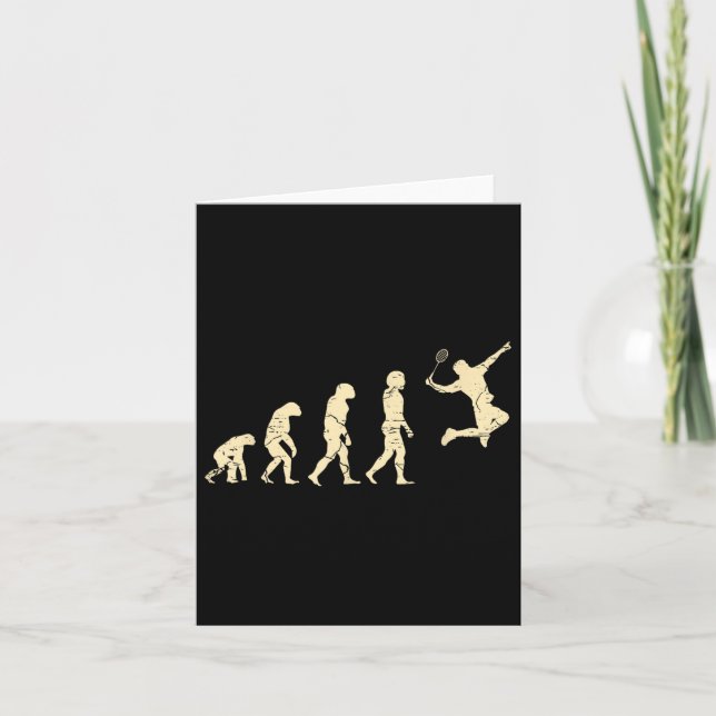 Cartão Racket do Jogador de Badminton da Evolução (Frente)