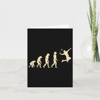 Cartão Racket do Jogador de Badminton da Evolução