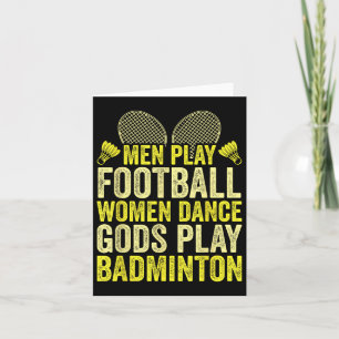 Cartão Racket Shuttle _ Badminton Player _ Gods Play Badm