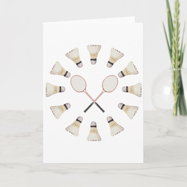 Cartão Rackets de Badminton (Frente)