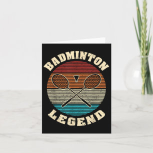 Cartão Rackets legal Retrovisores Badminton Legend Badmi