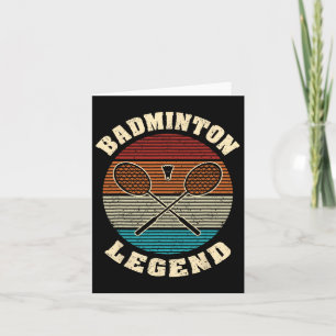 Cartão Rackets legal Retrovisores Badminton Legend Badmi