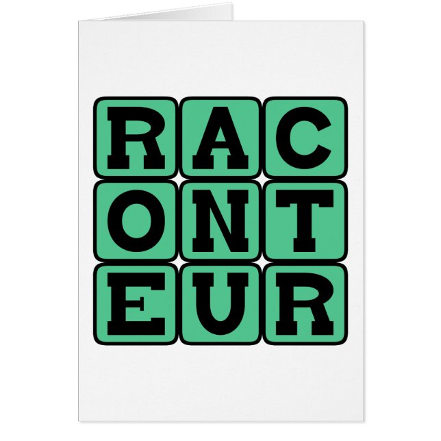 Cartão Raconteur, contador de histórias (Frente)