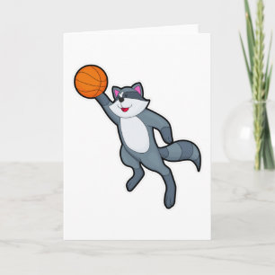 Cartão Racoon como jogador de basquetebol