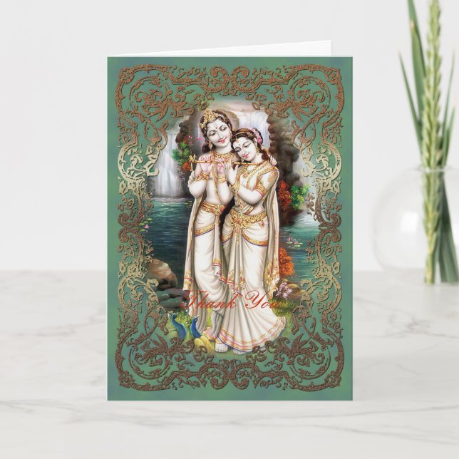 Cartão Radha Krishna Wedding Collection - Greeting Card (Frente)