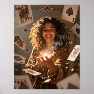 Cartão Radiante de Magia Sonho Poster de Arte