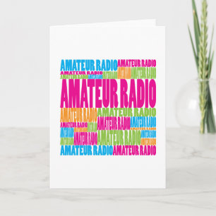 Cartão Rádio amador colorido