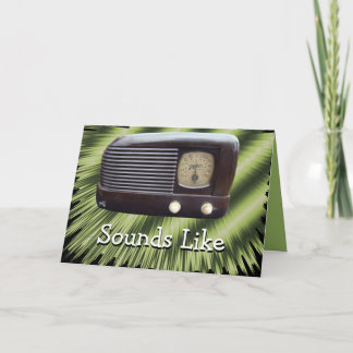Cartão Rádio Vintage personalizar qualquer ocasião