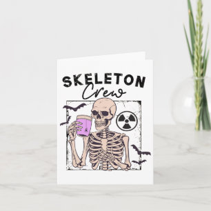 Cartão Radiologia Halloween Xray Tech Skeleton Café Tripu