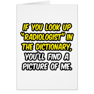 Cartão Radiologista No Dicionário... Minha Imagem