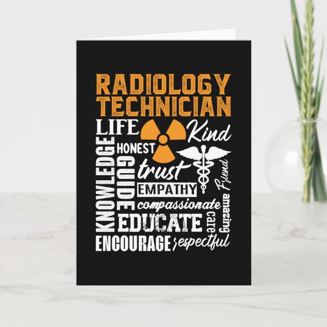 Cartão Radiology Technician Rad Tech Technologist Xray (Frente)