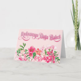 Cartão Radosnego Dnia Babci - Placa de Dia de as mães