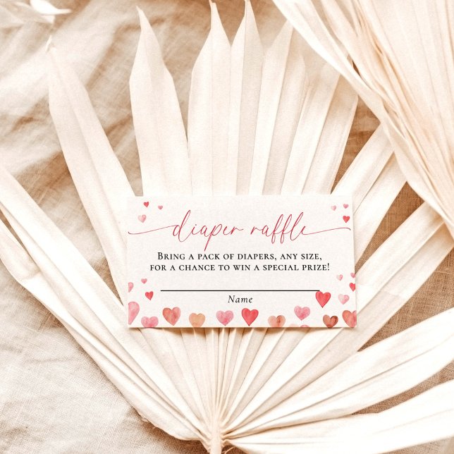 Cartão Raffle da Fralda Swetheart | CHÁ DE FRALDAS (Criador carregado)