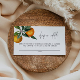 Cartão Raffle de Fralda de Chá de fraldas Citrus