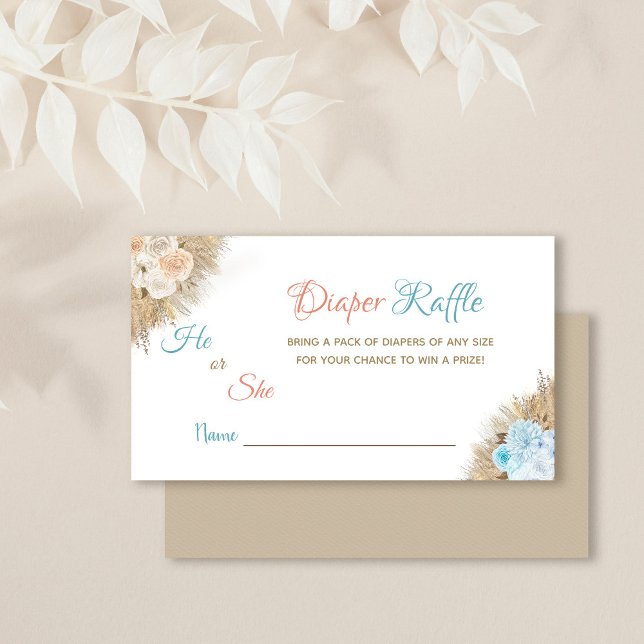 Cartão Raffle de Fralda de Jogo Revelação de Gêner (Criador carregado)