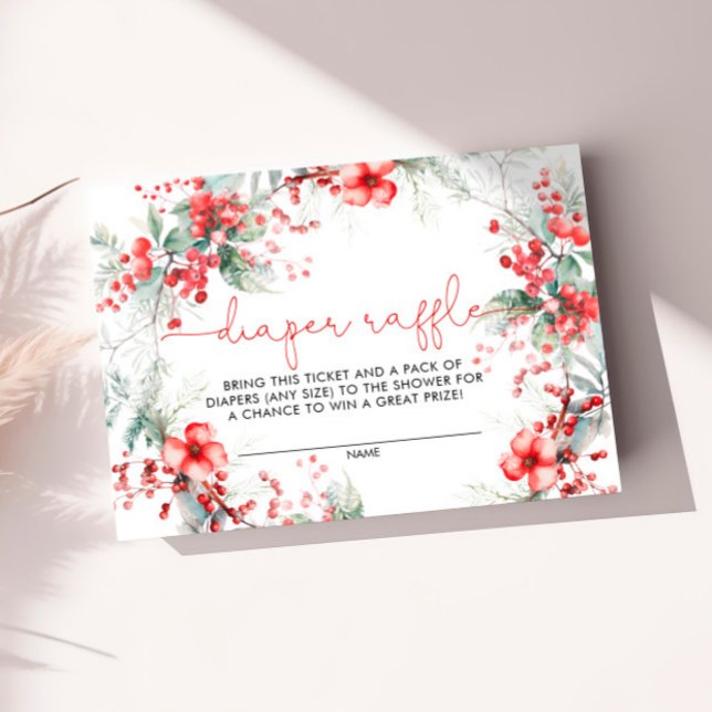 Cartão Raffle para Fralda de Berry de Natal (Criador carregado)