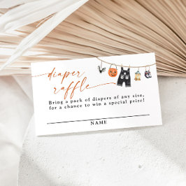 Cartão Raffle para Fralda de Boo Halloween