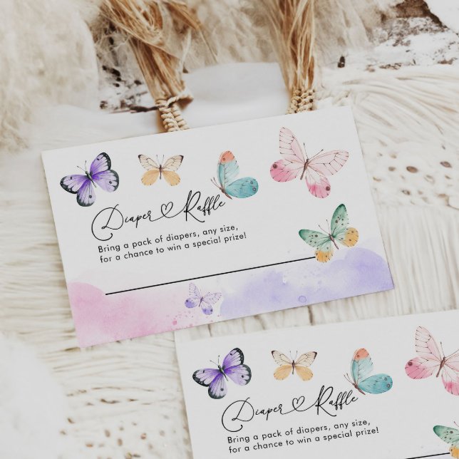 Cartão Raffle para Fralda de Borboleta (Criador carregado)