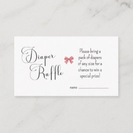 Cartão Raffle para Fralda de Chá de fraldas da Vil