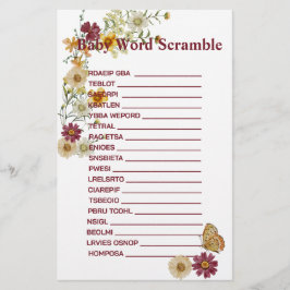 Cartão Raffle Rustic Boho Wildflower