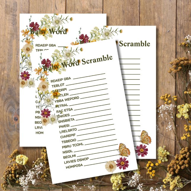 Cartão Raffle Rustic Boho Wildflower (Criador carregado)