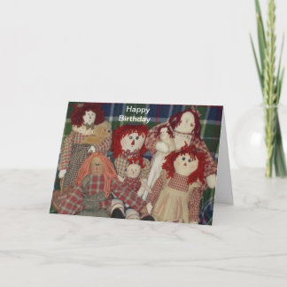 Cartão Rag Dolls Greeting Card - Birthday