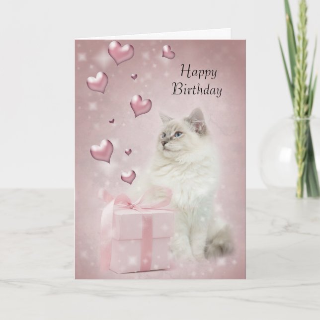 Cartão Ragdoll Birthday Card (Frente)