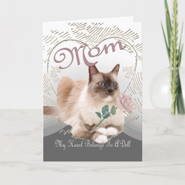 Cartão Ragdoll's heart belongs to a doll (Frente)