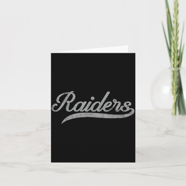 Cartão Raiders Name Usa Flag Gift Men Women Boy Girl  (Frente)