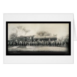 Cartão Railroad & Cavalry Photo 1907