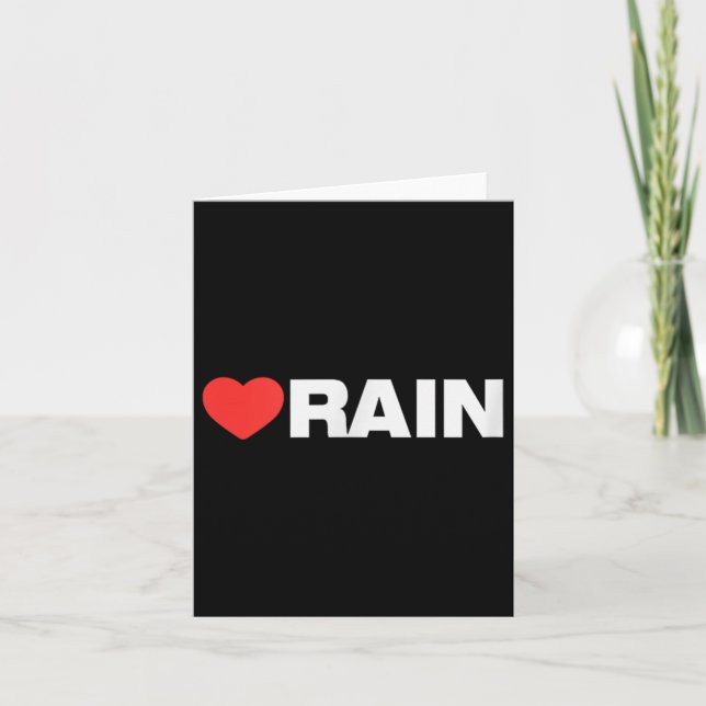 Cartão Rain Love - Like Heart Your Best Favorite_ Rain (Frente)