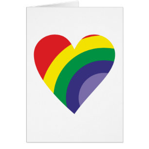 Cartão Rainbow arco-íris coração heart