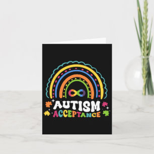 Cartão Rainbow Autismo Símbolo Infinito Homens Mulheres A